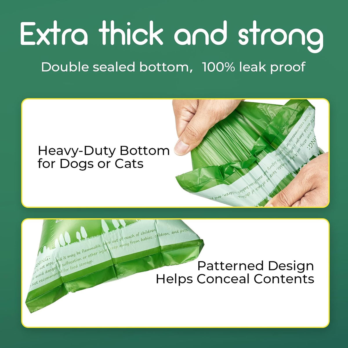 ATIFBOP Biodegradable Dog Poop Bags Rolls 360 Count Scented - 150 Count (Pack of 1) / Natural Unscented - image 4