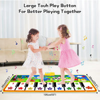 Floor Piano Mat, Keyboard Floor Dance Playmat with 28 Sounds & Music – Fun for Kids & Family - 53" x 23" - image 3