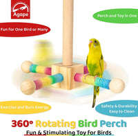 Agape Medium-Large Bird Toy, Rotating Interactive Parrot Toy - S - image 3