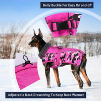 IECOii Extra Warm Reflective Dog Coat - XX-Large(Chest:29.9-35.4 in) / Pink Camo - image 2