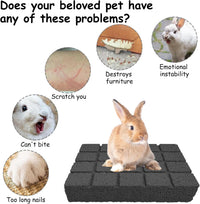 Hamiledyi 2PCS Rabbit Scratching Pads Bunny Lava Grinding Claw Pads - Black-4pcs - image 4