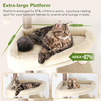 Globlazer Giant Cat Tree for Indoor Large Cats, F83 - 83inch / Beige - image 2