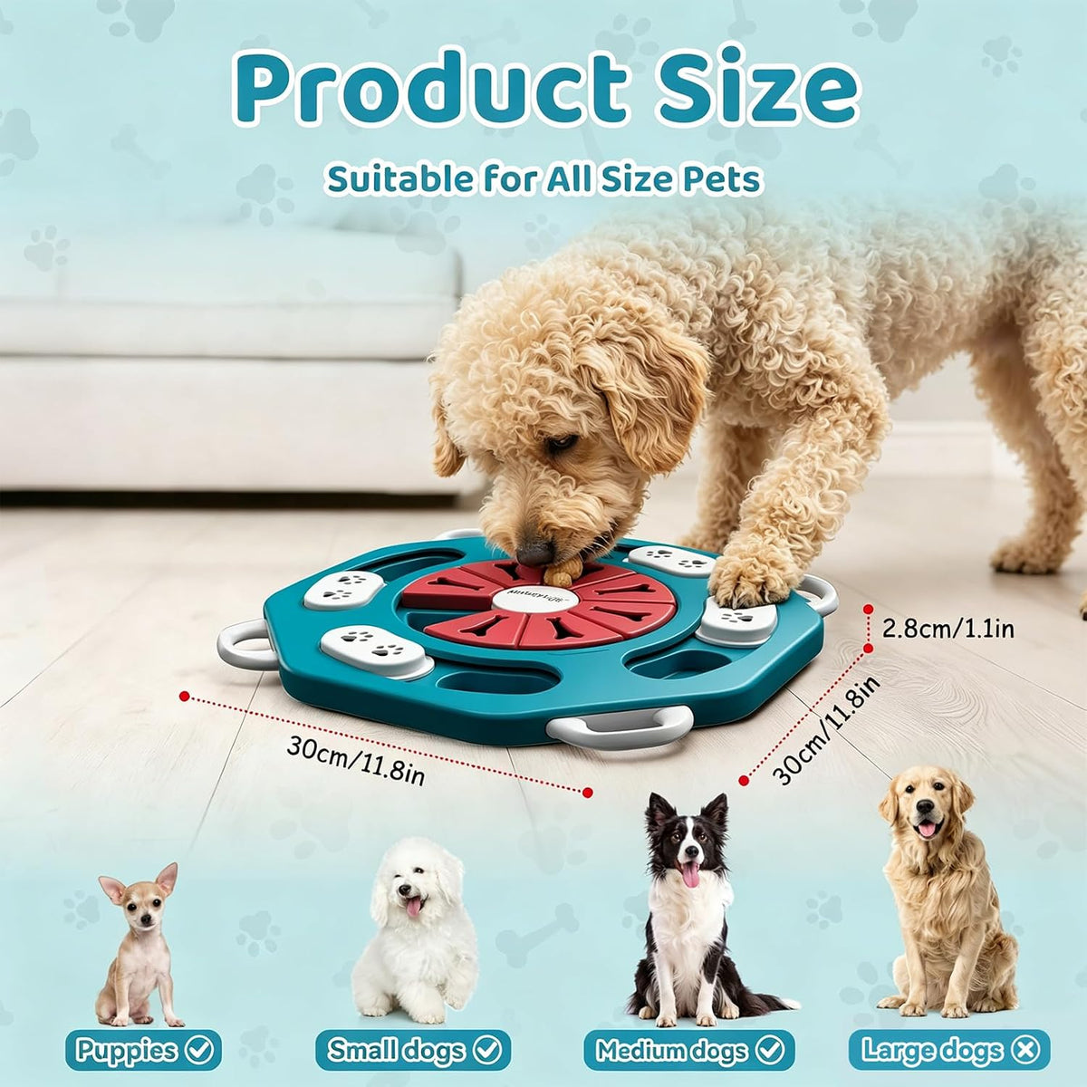 MateeyLife Dog Puzzle Toy, Puppy Enrichment Toys for IQ Training – Essentials for Dogs - L2, Blue - image 3