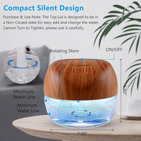 Water-Based Purifier Air Washer, Air Revitalizer & Freshener, Air Fresher with 7 LED Color Changing Light for Rooms (DarkYellow)