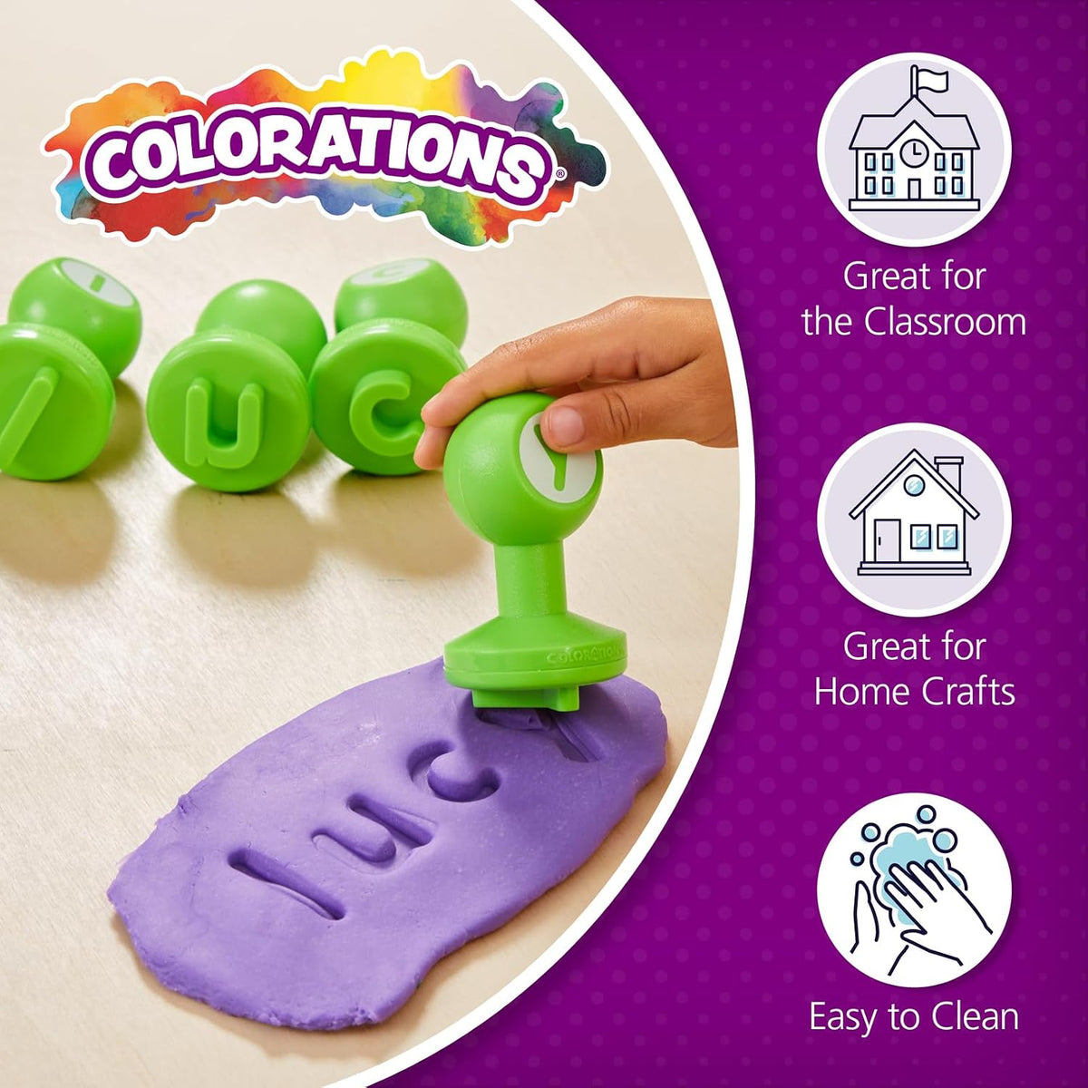 Colorations Alphabet Dough Stampers Set, Lowercase Letters - image 2