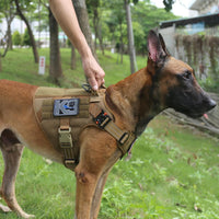 Tactical Dog Harness for Large Dogs, Reflective No Pull Dog Vest - Large (Pack of 1) / Brown - image 2