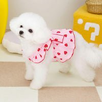 Dog Dresses for Small Dogs Girl Female Dog Cat Clothes Dress Cute - Pink and white / Medium (suggest 6.5-8.5 lbs) - image 3