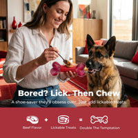 Tough Dog Toys for Aggressive Chewers: Beef Flavored Long Lasting Dog - 1 PC-Beef-Red - image 3