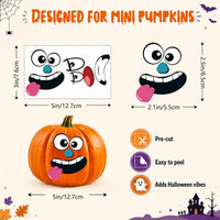 Halloween Mini Pumpkin Decorating Stickers for Kids Toddlers Party - Classic - image 4