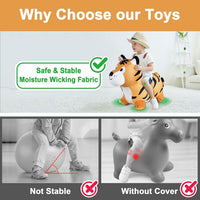 Bouncy Pals Bull Hopping Horse - Tiger - image 4