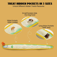 Nocciola EEL Squeaky Dog Toy - No Stuffing Yellow Eel - image 4