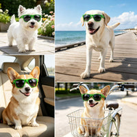 Dog Sunglasses for Medium Dogs - Green / Medium - image 2