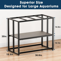 40 Gallon Metal Fish Tank Stand - Black / 40 Gallon - image 3