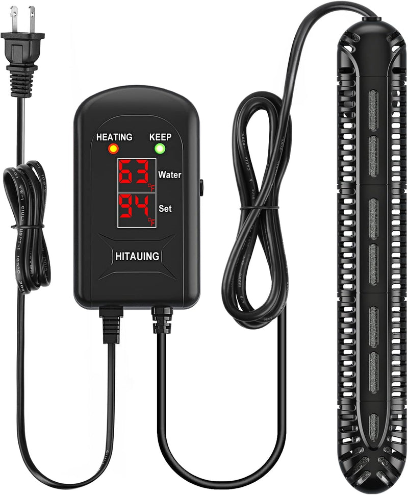 HiTauing Aquarium Heater, 300W Fish Tank Heater with LED Digital Display & 5 Safety Protection - 300 Watt Aquarium Heater