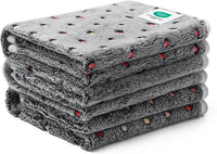 1 Pack 3 Blankets Super Soft Cute Dot Pattern Pet Blanket Flannel - Grey2 / 41x31 inch (Pack of 3)
