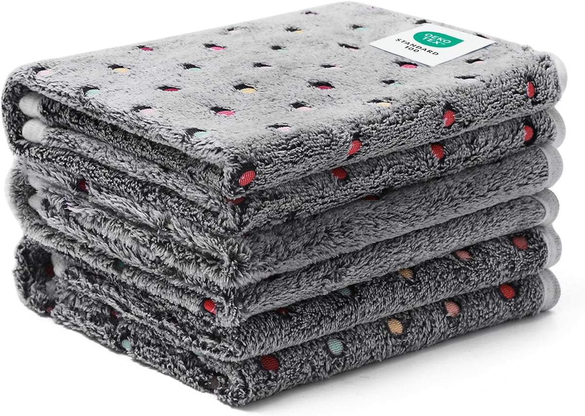 1 Pack 3 Blankets Super Soft Cute Dot Pattern Pet Blanket Flannel - Grey2 / 41x31 inch (Pack of 3)