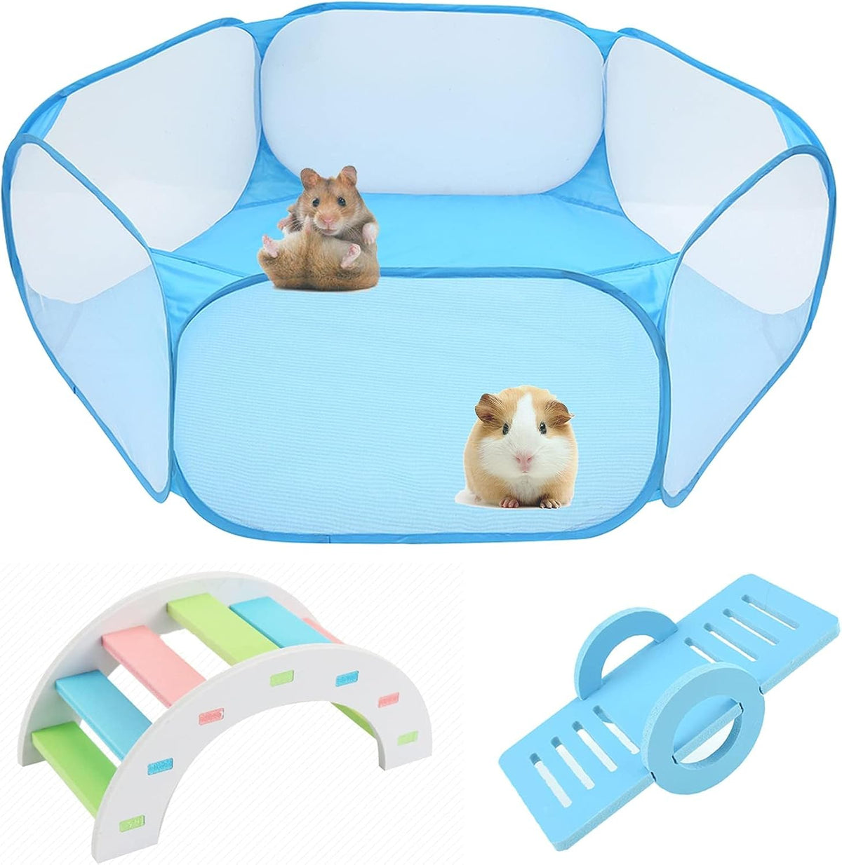 Hamster Foldable Exercise Playpen - Skyblue