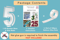 JoyBox Design 3FT DIY Mosaic Balloon Number 1 Frame - Number 5 - image 3