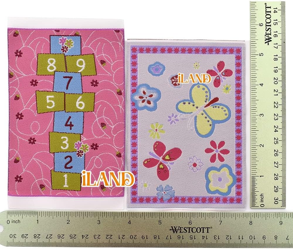 iLAND Miniature Dollhouse Accessories of Carpet for Dollhouse - 2pcs Princess - image 4