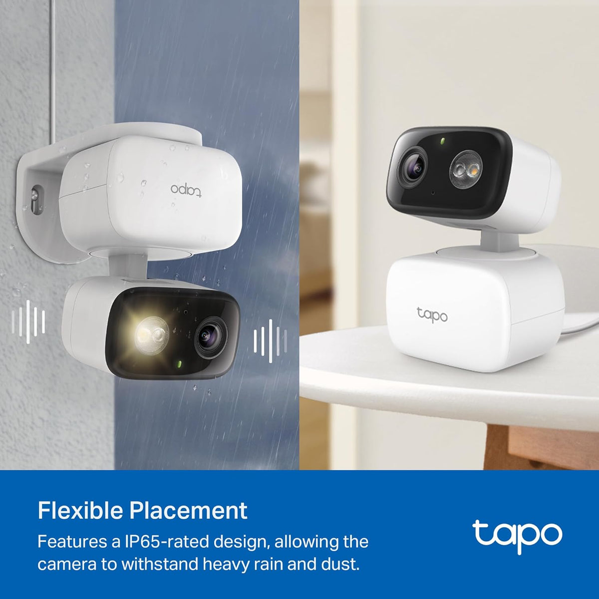 Tapo 1080p Pan/Tilt Security Camera for Baby Monitor, Pet Camera - White / Indoor/Outdoor - image 2