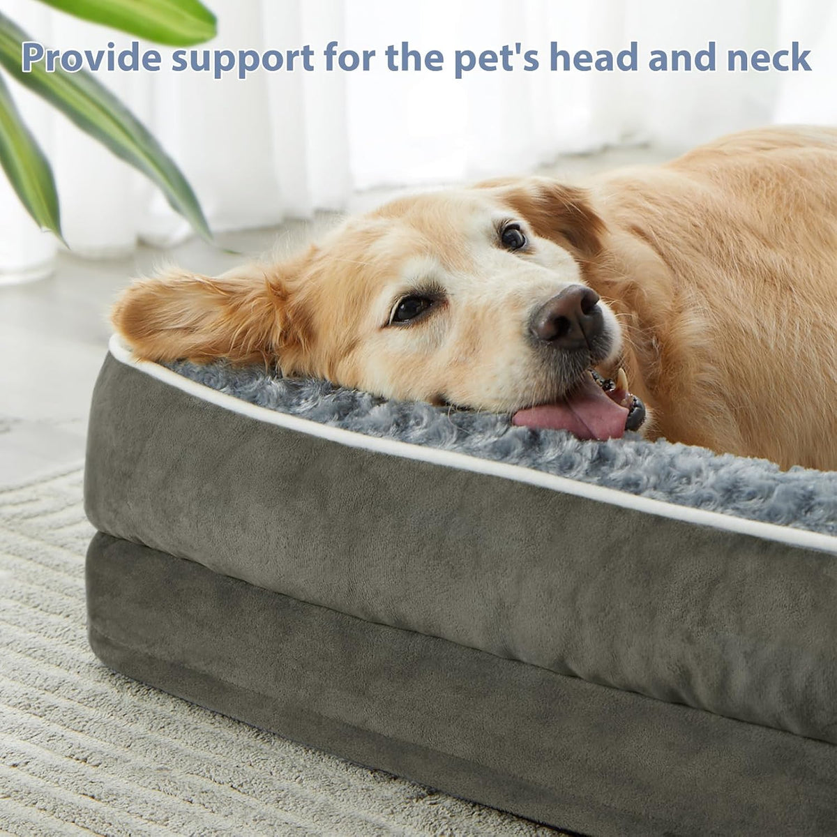 Orthopedic Washable Dog Bed - Dark Green / 42.0"l x 30.0"w x 7.5"th - image 2