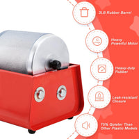 Leegol single drum 3 lb rock tumbler machine with rubber barrel - view 12