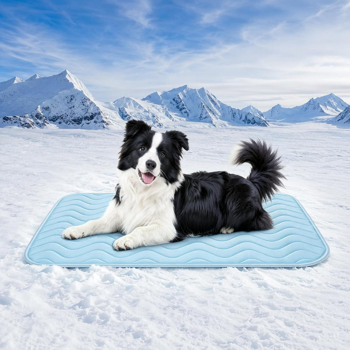 Dog Crate Pad, Washable Cozy Dog Bed Mat for Medium Dogs 36"x23" - 36.0"L x 22.0"W x 1.0"Th / Light blue