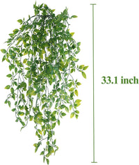 HERCOCCI Reptile Plants, 2 Pack Terrarium Hanging Plants Vines Artificial Leaves Habitat - 4 Pack - image 3