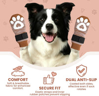 Anti Slip Dog Socks, Dog Socks to Prevent Paw Licking - Brown / XL - image 3