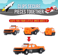 Popular Playthings Micro Mix or Match Vehicles Deluxe 1 magnetic set with 27 pieces - view 3
