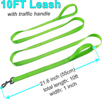 10FT Dog Leash with Traffic Handle Reflective Large Medium Dogs – Essentials for Dogs - 10ft x 1 in / green - image 4