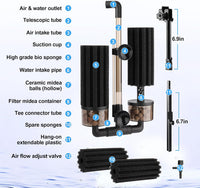 hygger Aquarium Double Sponge Filter: Upgraded Sponge Filter - M (For 15-55 Gallon) - image 3