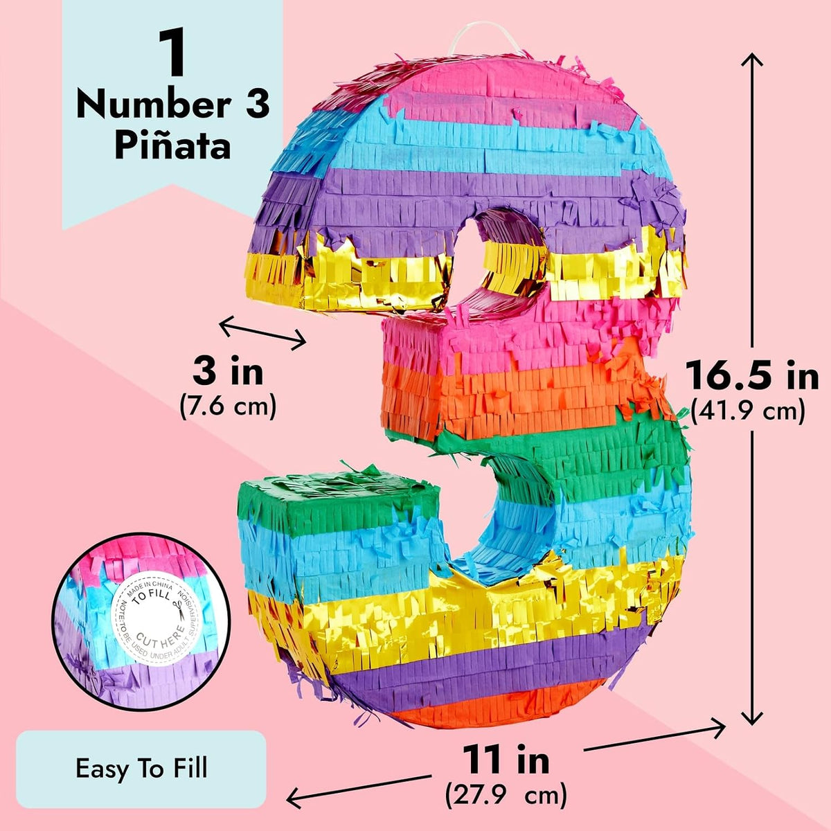 BLUE PANDA 8 Pinata, Small Multicolor - 3 - image 3