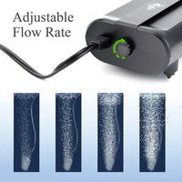 AQQA Aquarium Air Pump, 3.5W Dual Outlet Oxygen Pump - 3.5W (for 1-50 gallon) - image 3