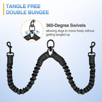 Kytely Hands Free Dog Leash with Zipper Pouch - For 2 Dogs / Medium/Large - image 3