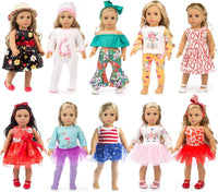 ZQDOLL 19 pcs American Doll Clothes Accessories