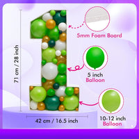 28 inch DIY Mosaic Balloon Number 1 Frame, Party Backdrop Decor – Fun for Kids & Family - Number 1 - image 4