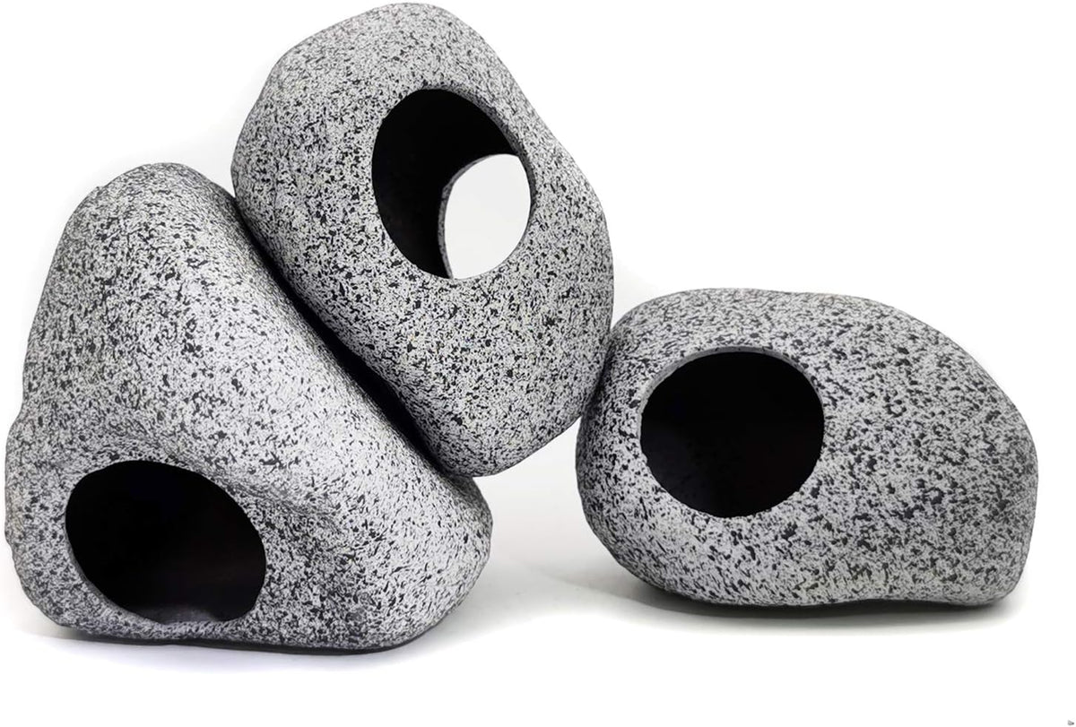 Aquarium Decorations Rock, Stackable Fish Tank Decor Cave - J101+J001x2