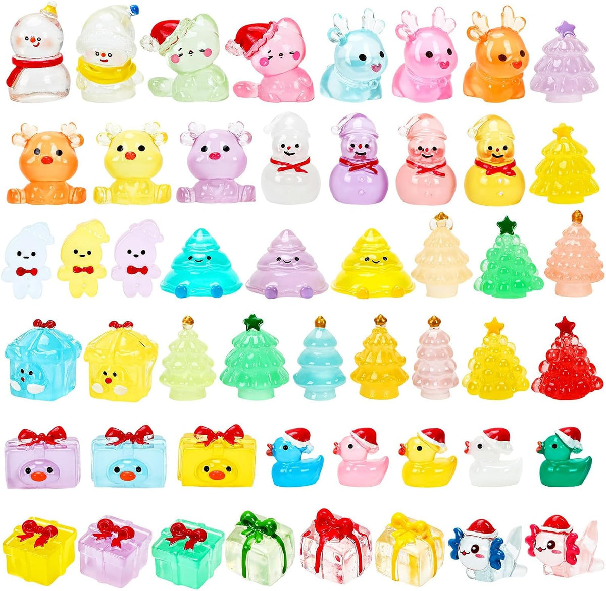 JUNEBRUSHS 50 Pcs Mini Pumpkins Fake Pumpkins Artificial Pumpkins - Christmas Figurines Style