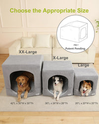 Hovicaed Indoor Dog House Small Sized Dog Tent with Dog Cave Bed - Large (26"L x 20"W x 20"Th) - image 3