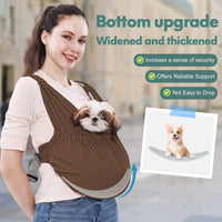 Supet Dog Sling Carrier for Small Pet - Brown / Plus - image 3