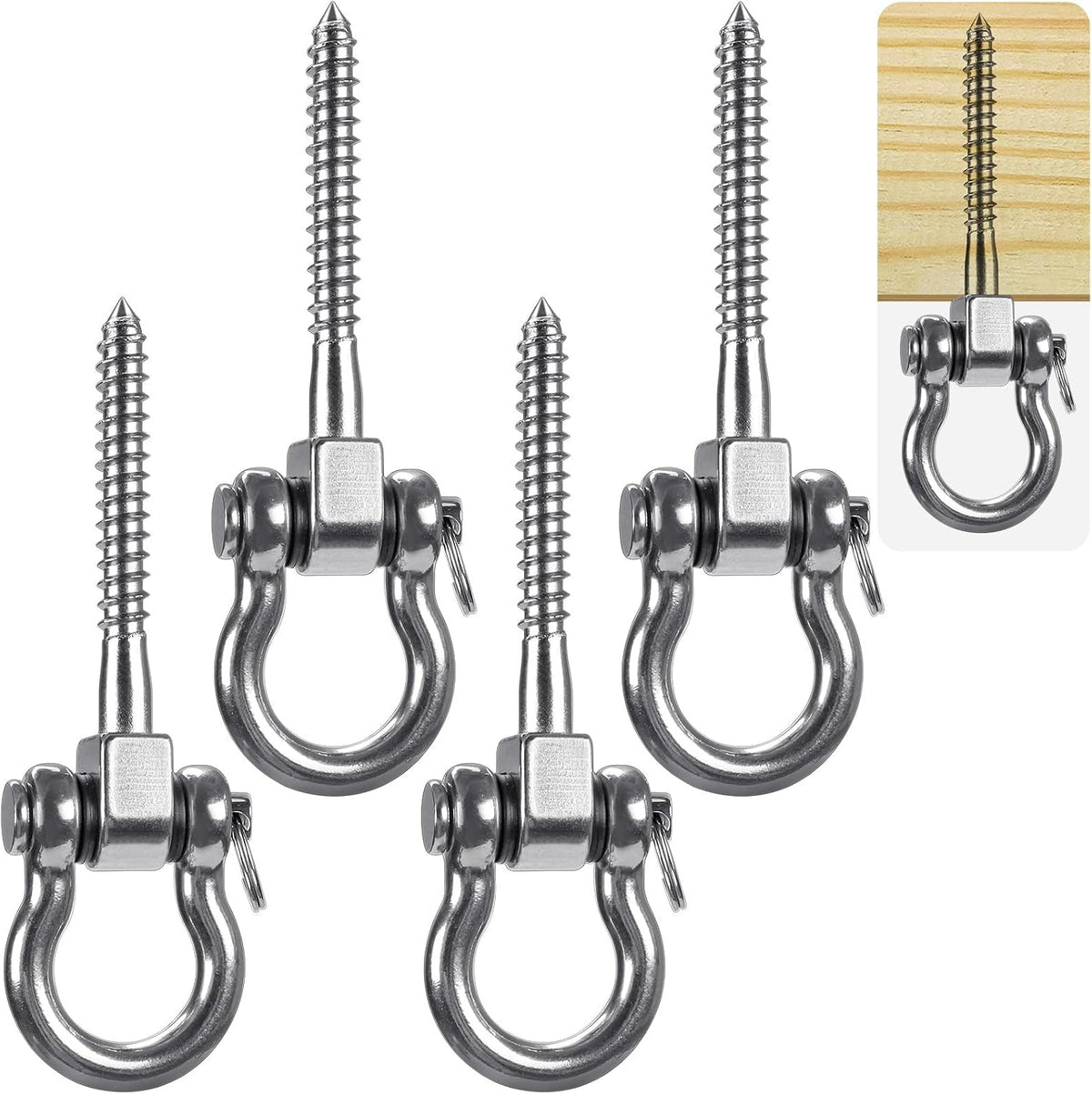 SELEWARE Heavy Duty Swing Hanger - U (5 Inch, 4 Pack)