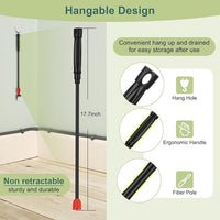 hygger Multi-Use Fish Tank Cleaner, 6 in 1 Aquarium Cleaning Tools Kit with 17.7 Inches Long Handle Algae Scraper Sponge Scrubber Firm Scrub Brush Fish Net Gravel Rake for Acrylic & Glass Tank