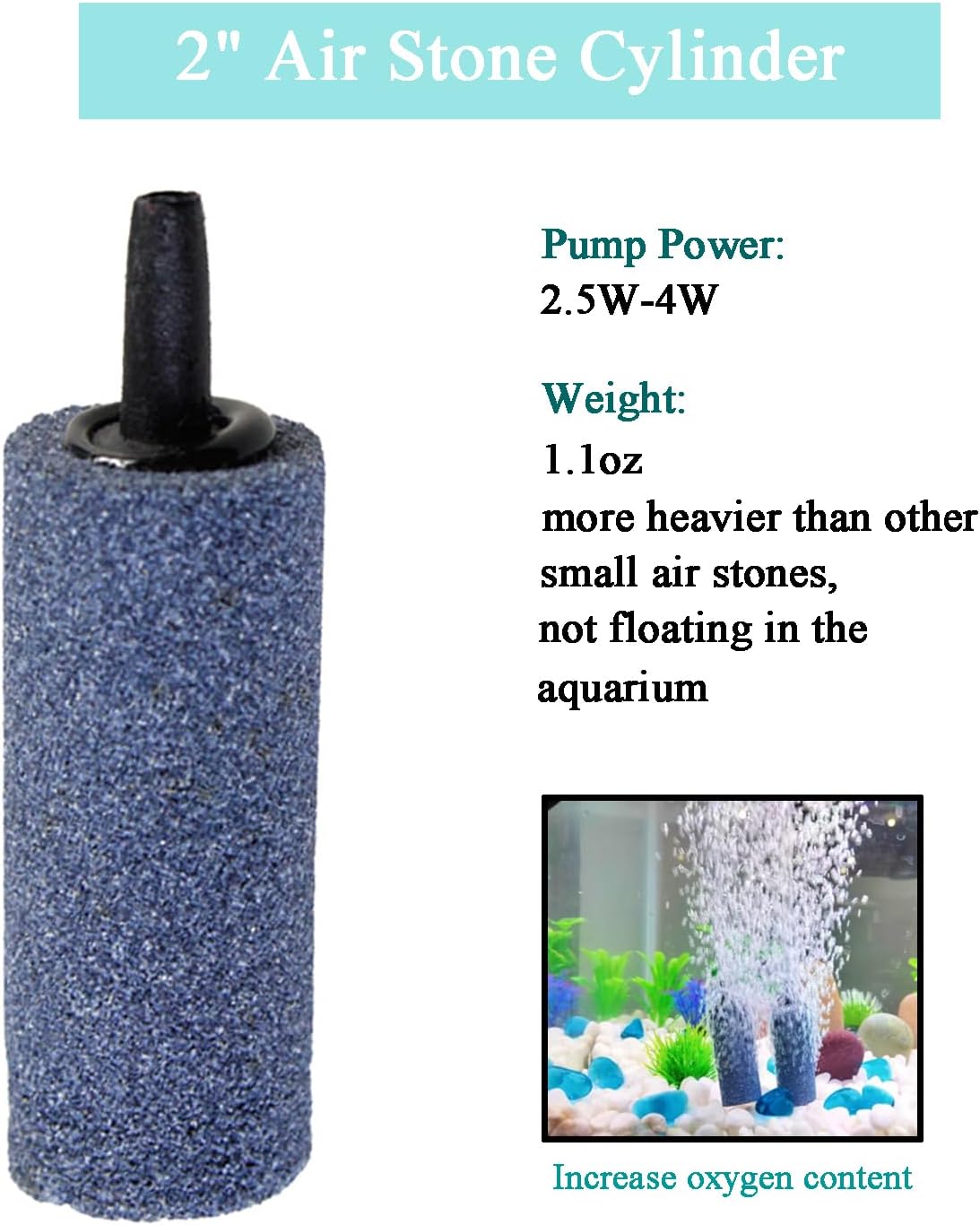 AQUANEAT Aquarium Air Stones 1 inch 12 Pack, Bubble Stone - 2 inch - image 4
