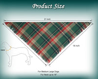 2PCS Christmas Dog Bandanas – Red and Green Plaid with Tassels - BIG FRENCHIES
