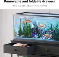 VOWNER 40 Gallon Aquarium Stand with Power Outlet & Cabinet Storage - Black / 39.4" L x 18.9" W x 31.5"H - image 4