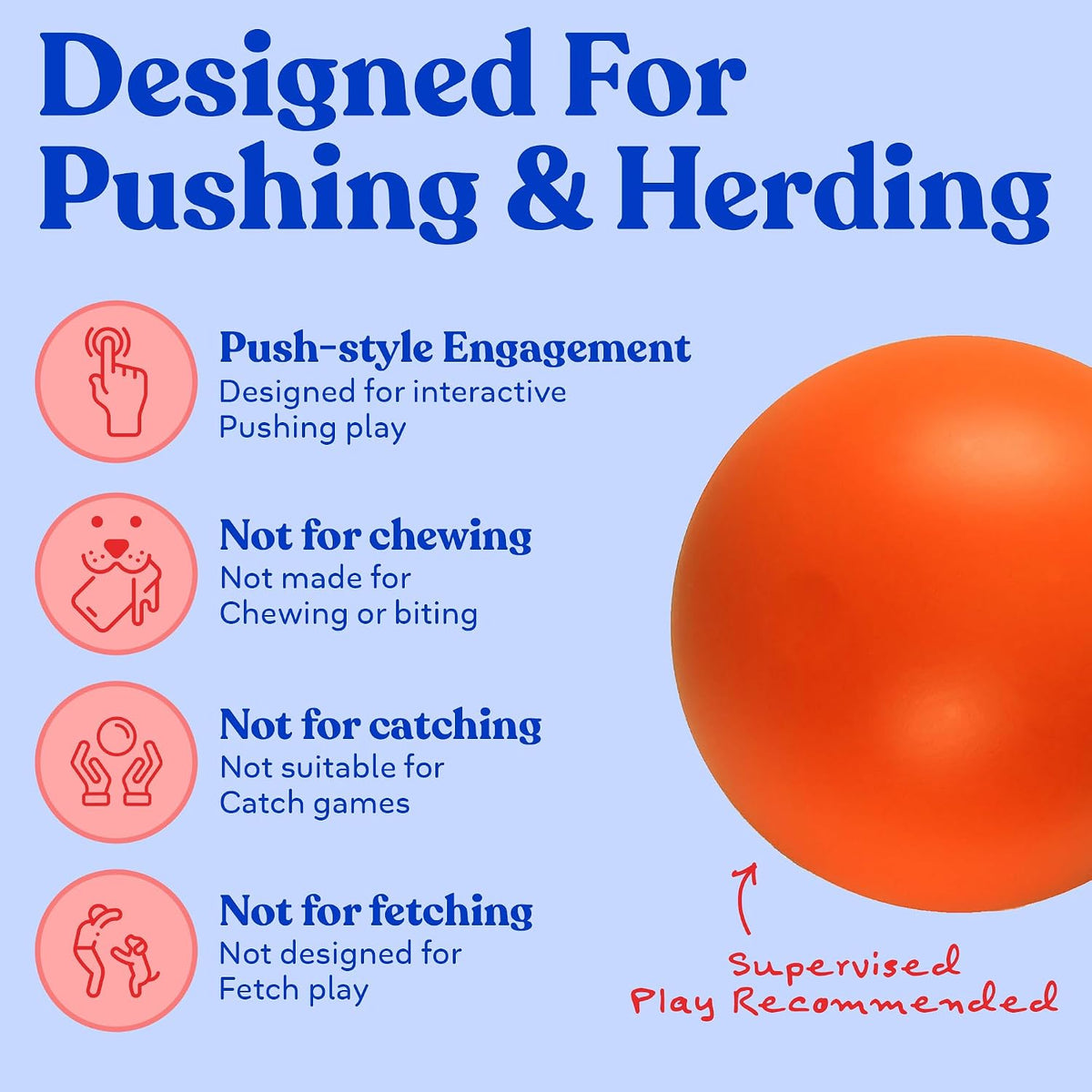 Doggie Dooley Virtually Indestructible Dog Ball - Orange / Medium (8 inch) - image 2