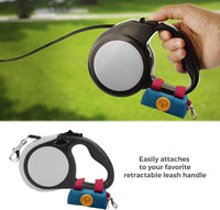 Dog Poop Bag Holder for Leash, Large-Capacity Canvas Pouch - 2 Pack-Blue & Black - image 4