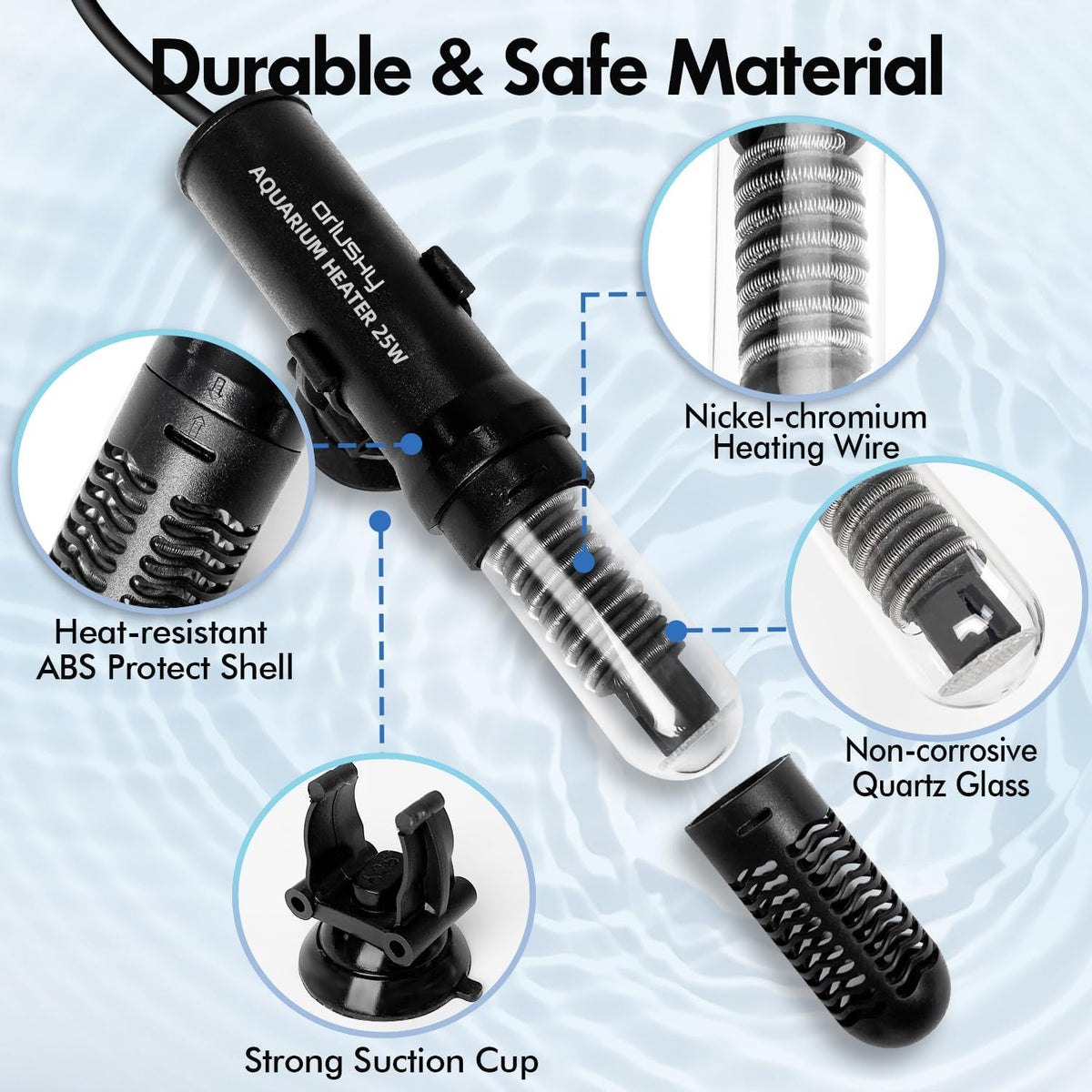 Orlushy Submersible Aquarium Heater - 25W - image 4
