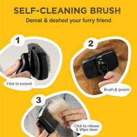 Deshedding Dog Brush for Shedding - Black - image 3